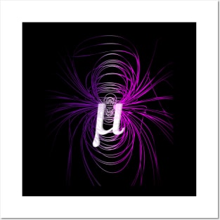 Muon Magnetic Field Neon Design Posters and Art